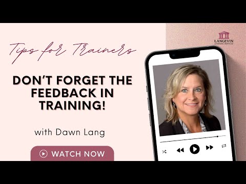 Don’t Forget the Feedback in Training!