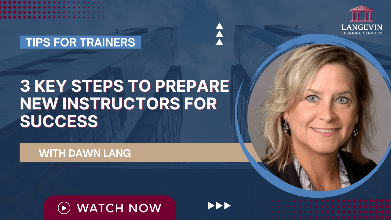 3 Key Steps to Prepare New Instructors for Success [Video]